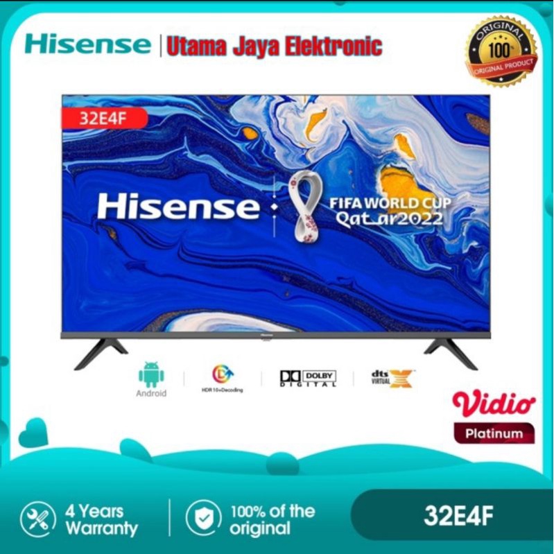 LED TV Hisense 32 inch 32E4F Digital Android Smart TV Audio Bluetooth