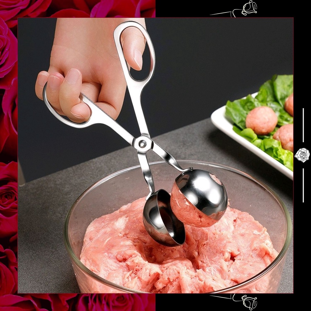 Gunting Sendok Alat Cetak Pencetak Pembuat Bakso Transhome Meatball Spoon Scoop D0985