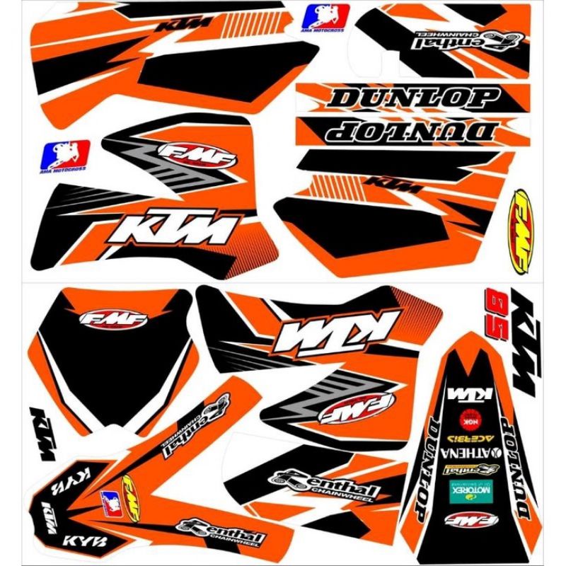 Motocross Decal ktm 85 old striping sticker ktm 85