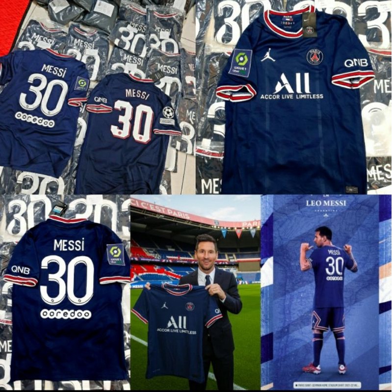 JERSEY BAJU BOLA PSG HOME 2021/2022 GRADE ORI IMPORT + NAMESET FULL PATCH