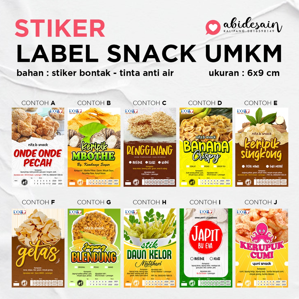 Jual Stiker Label Snack Umkm Shopee Indonesia