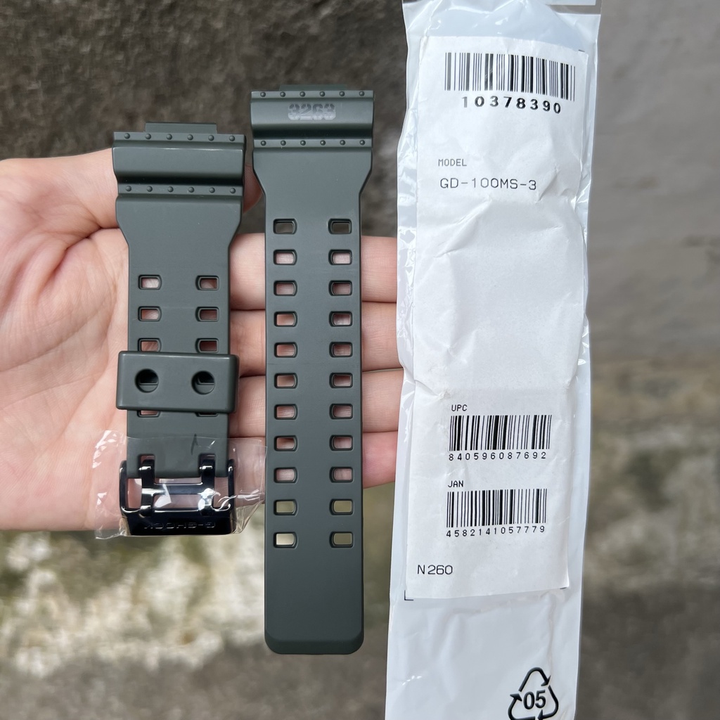 Strap tali jam tangan casio g-shock GD-100MS 3 original band GD 100MS