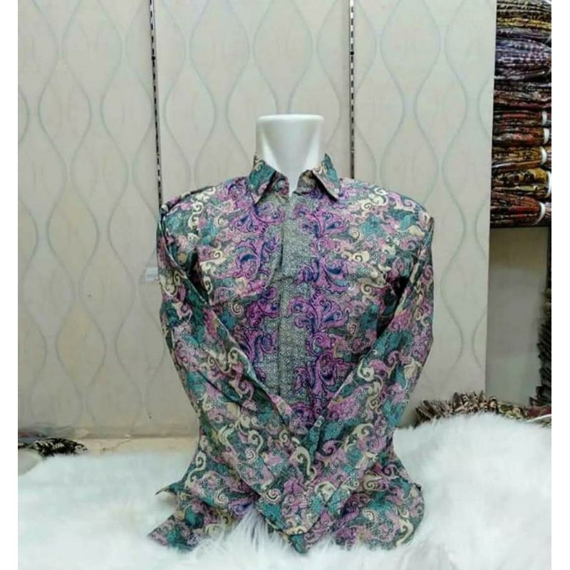 HEM BATIK PRIA PANJANG / KEMEJA BATIK DEWASA / KEMEJA BATIK RAMBAT