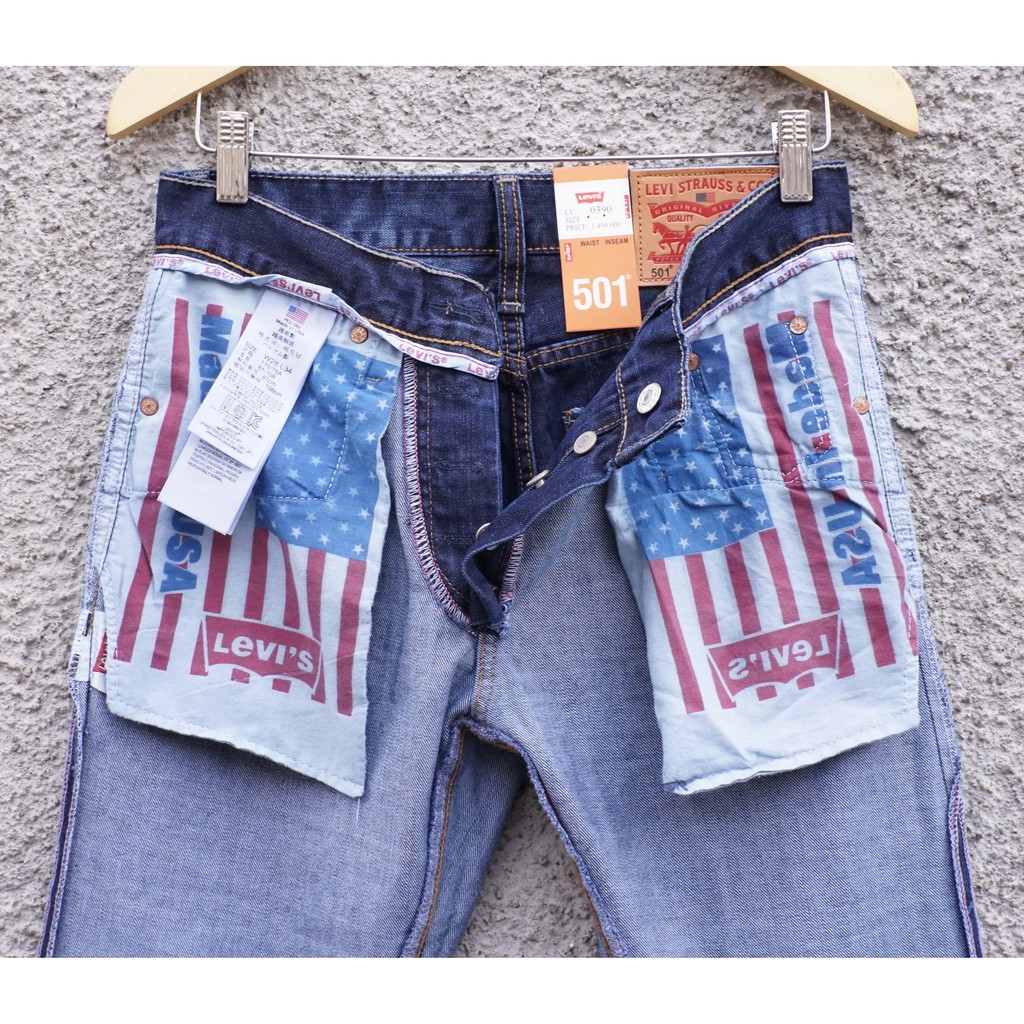 Levi's 501 Made in USA | Jeans Pria | Blue Wash | GRUSA-03