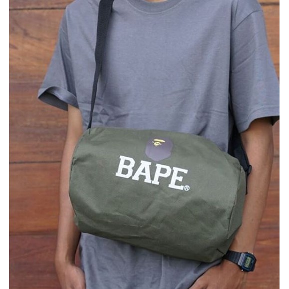 BAPE by A Bathing Ape Military Green Duffle Bag