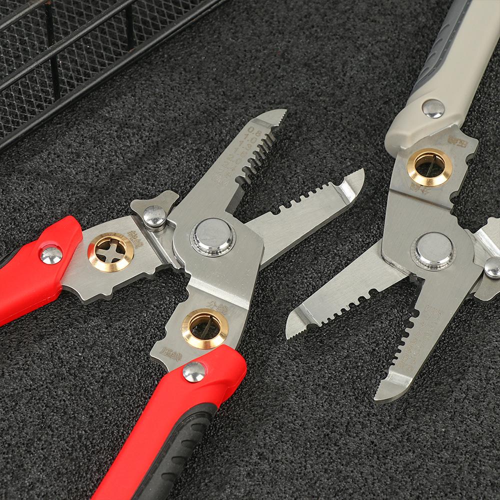 Preva Wire Stripper Alat Pengerjaan Tahan Lama Pegangan Non-Slip Pegangan Crimper Pincers