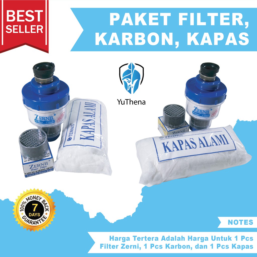 Jual Paket 6 bulan Filter Air Zernii / Zerni (1 Zernii + 1 karbon + 1