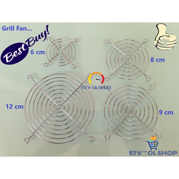 Grill Fan 12 cm / Ram Kipas Angin Segi 12 x 12 cm