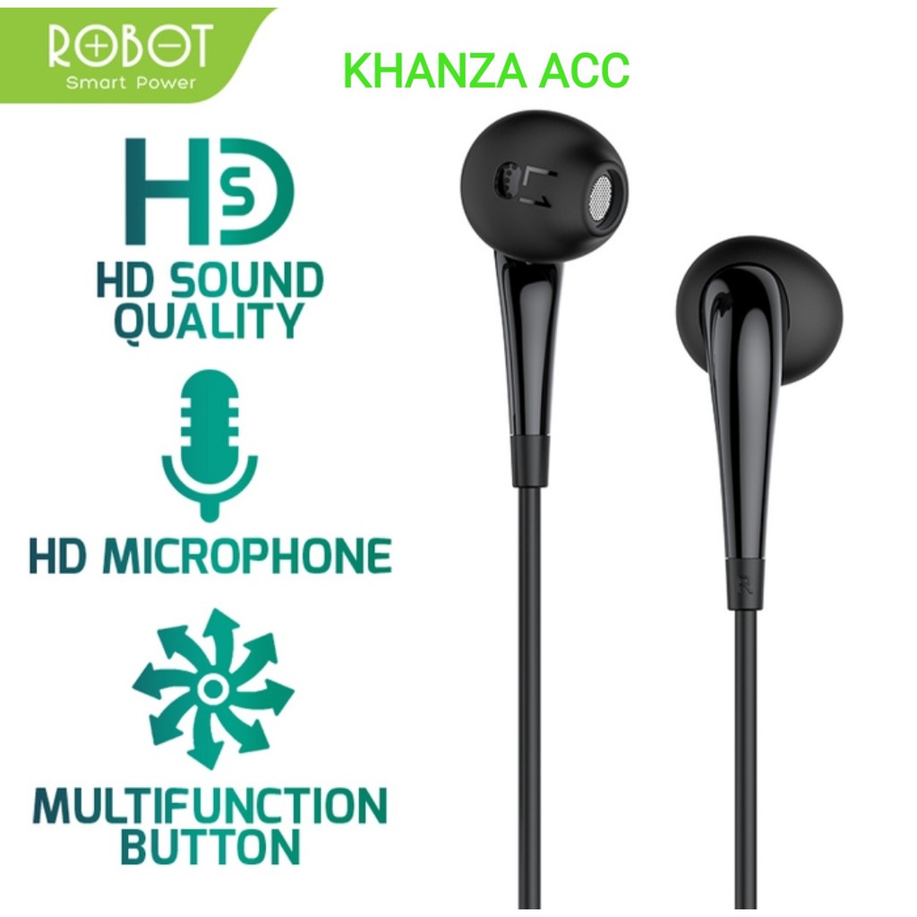 KHANZAACC ROBOT RE701 Soft In-ear 3.5mm Wired Earphone with High Definition Sound Quality