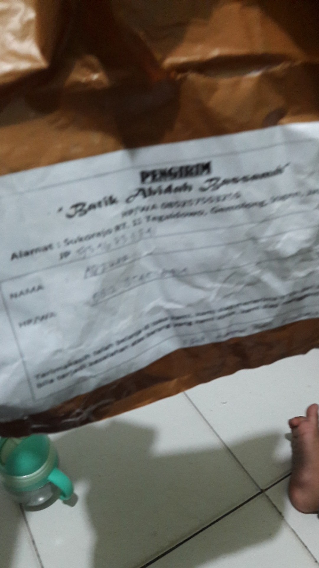 Batik Solo Modern Setelan Sarung Celana Dan Koko Tumpal Biru (navy) Full Furing