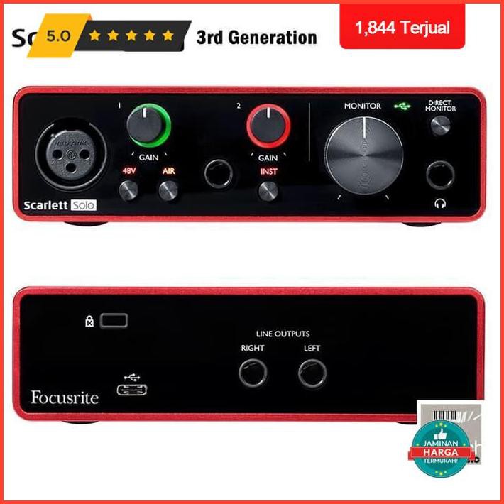 Внешняя звуковая карта focusrite scarlett solo 3rd gen