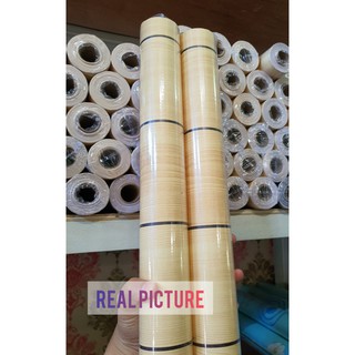  WALLPAPER KAYU GARIS  COKLAT MUDA UK 45 CM X 10 METER 