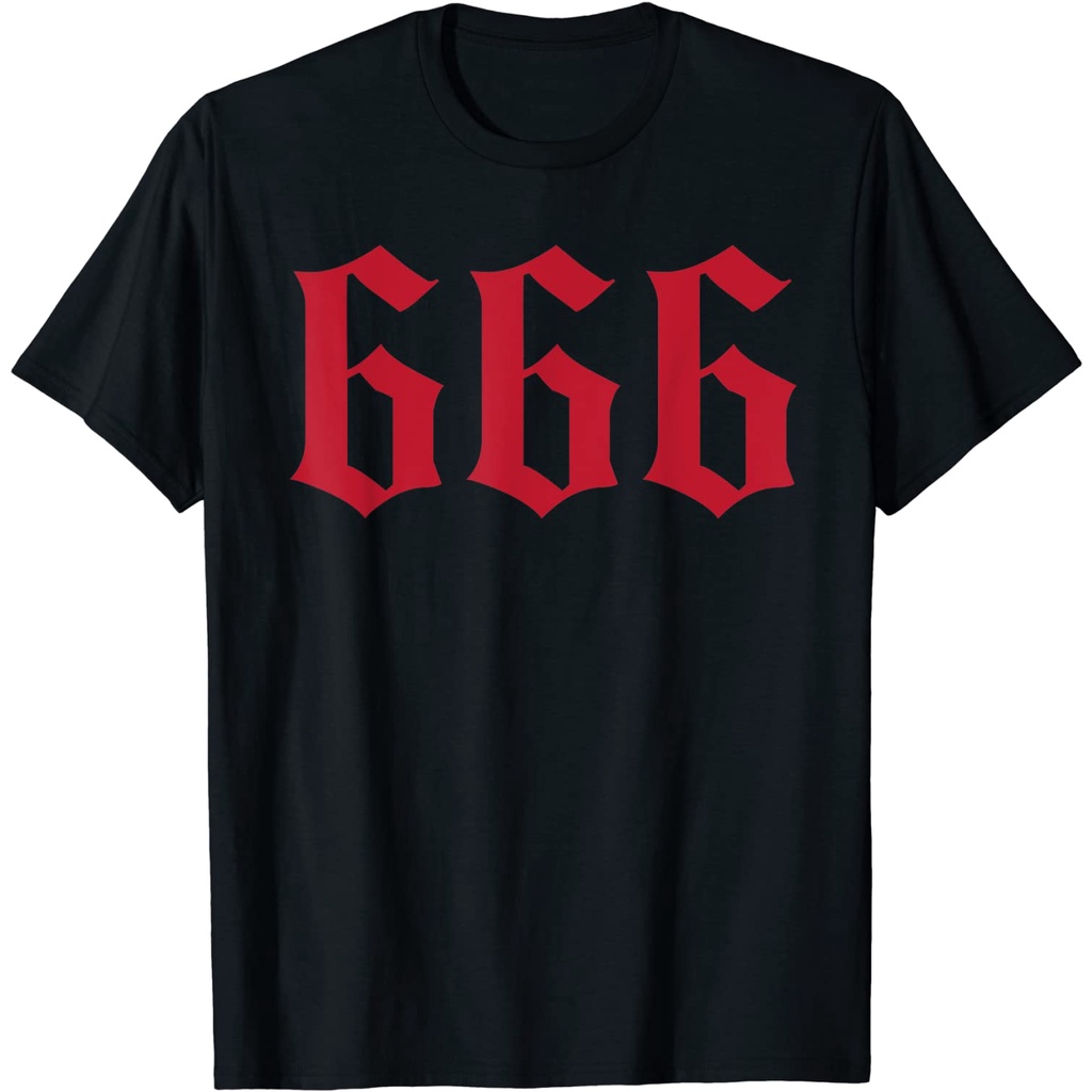 Baju Dewasa 666 Mark of the Beast Satanic Devil T-Shirt T-Shirt