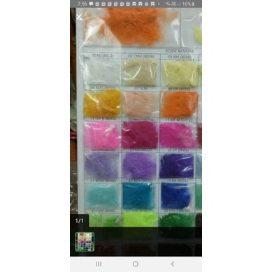 bulu ayam halus meteran hiasan baju.bahan craft aksesoris