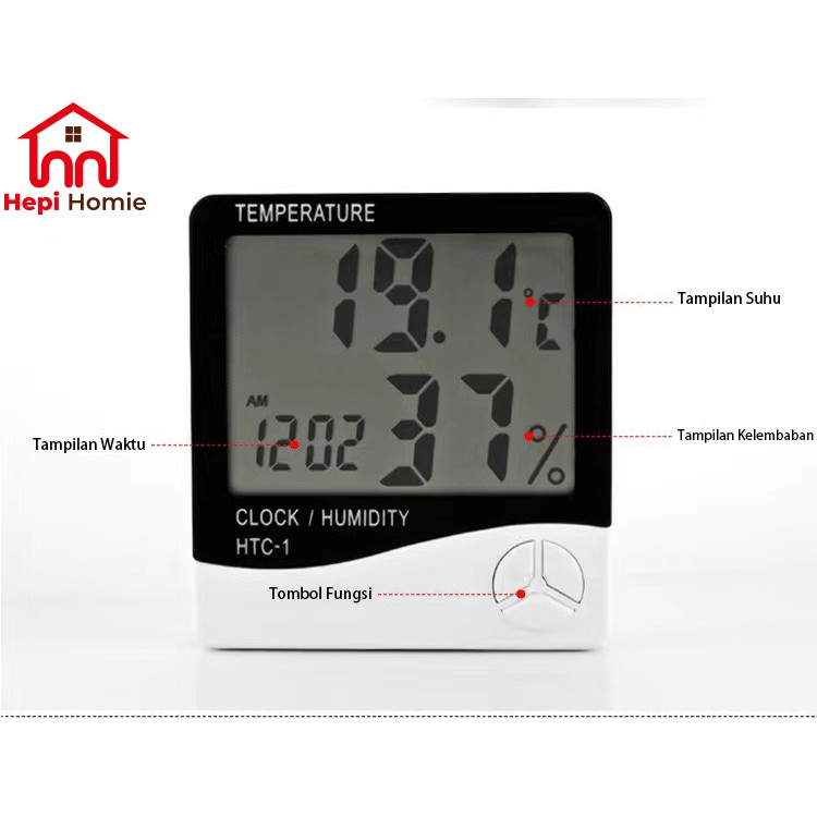 [HH] TERMOMETER RUANGAN HYGROMETER DIGITAL HTC-1 HTC-2 / THERMOMETER HIGROMETER TEMPERATURE HUMIDITY