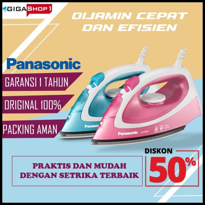 Setrika Panasonic Uap Steam Ni-P300T Iron Anti Lengket Gores Murah