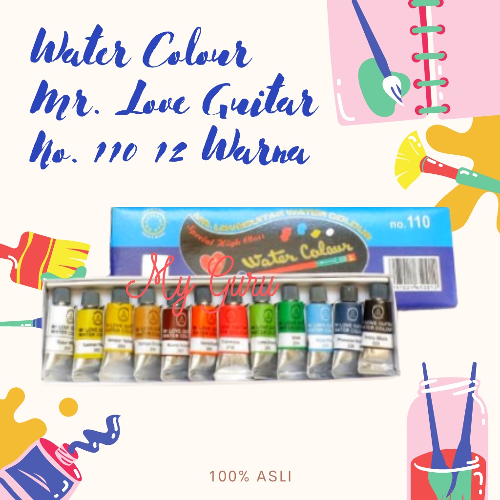

[SET] CAT AIR MR. LOVE GUITAR NO. 110 PAINT WATERCOLOR