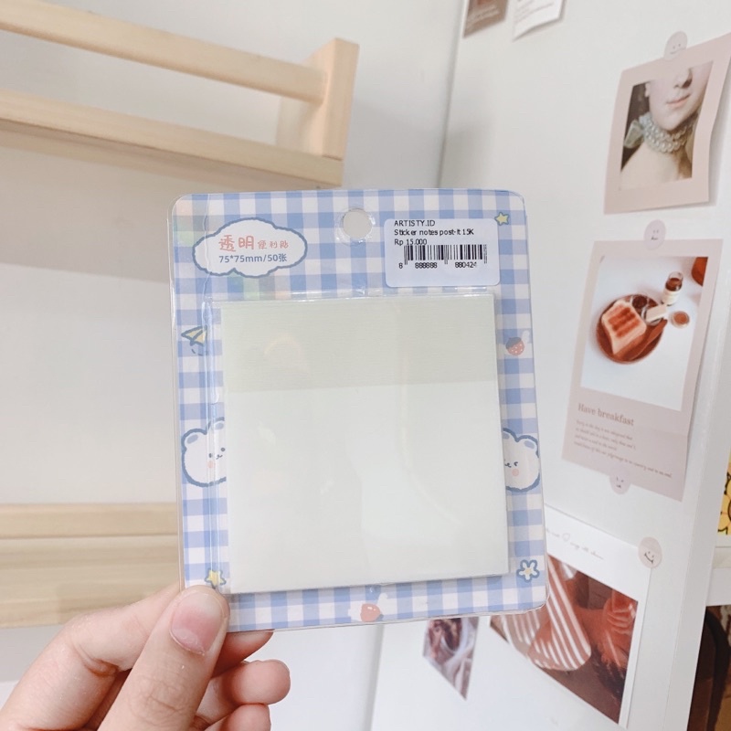 

[ARTISTY ID] Transparant Sticky notes | Penanda buku transparan 50 lembar