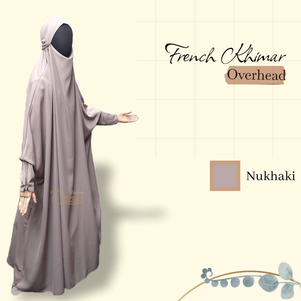 Terlaris Overhead French Khimar Termurah Overhead Khimar Terusan Gamis Overall French Khimar