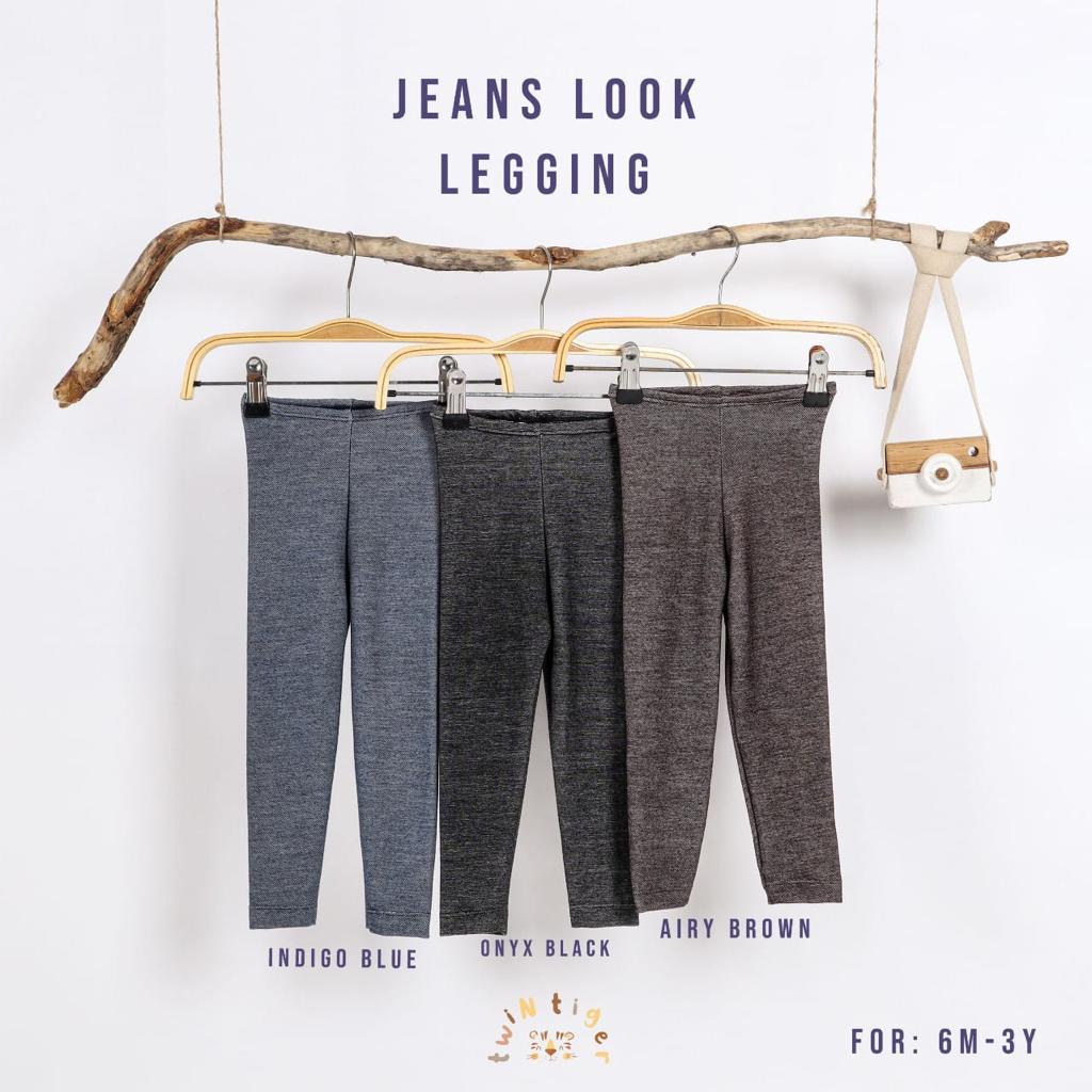 PROMO 7.7 PROMO BAJU LEBARAN MURAH TWIN TIGER JEANS LOOK LEGGING ANAK BAWAHAN CELANA PANJANG ANAK BAWAHAN LEGGING 6 BULAN - 3 TAHUN