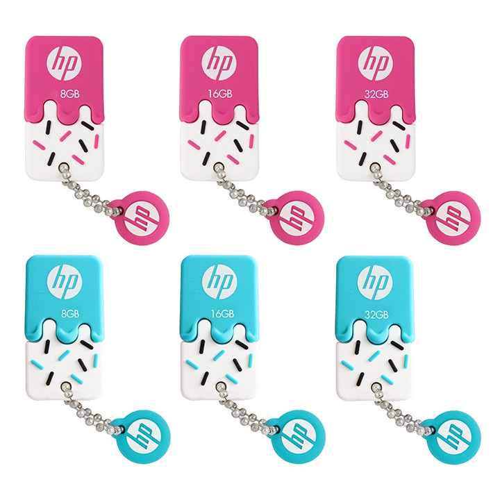 Trend-HP V178 Flash Disk Rubber Ice Cream 32 GB-Biru