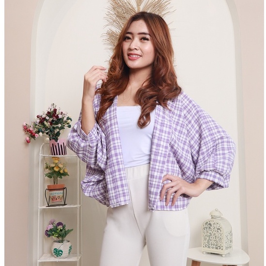 Kemeja Wanita Pastel Elzanteri | kemeja batwing | kemeja crop