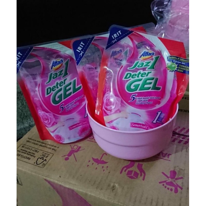 Jaz1 DeterGel 225g Pouch Free Mangkuk