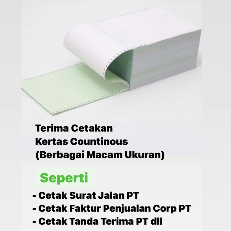 

Terima Cetakan Kertas Countinous