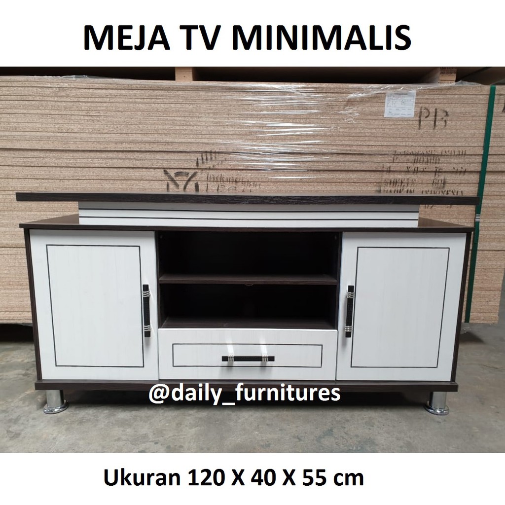 Meja Buffet TV Minimalis Putih 1205 / TV Cabinet Minimalis 120cm