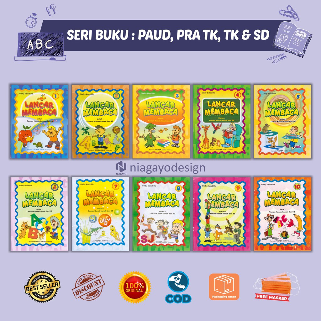 Buku Anak / Buku Edukasi Anak / Buku Sekolah : Belajar Membaca Anak TK :  Lancar Membaca Jilid 1 - 1