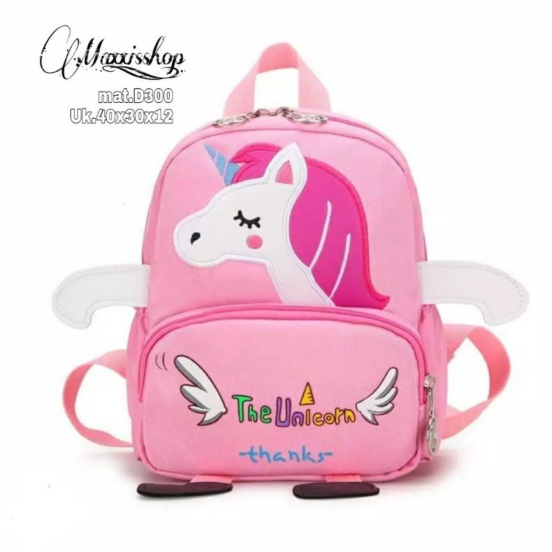 Unicorn Tas SeKolah SD SMP Tas Laptop Kuda poni frozen'