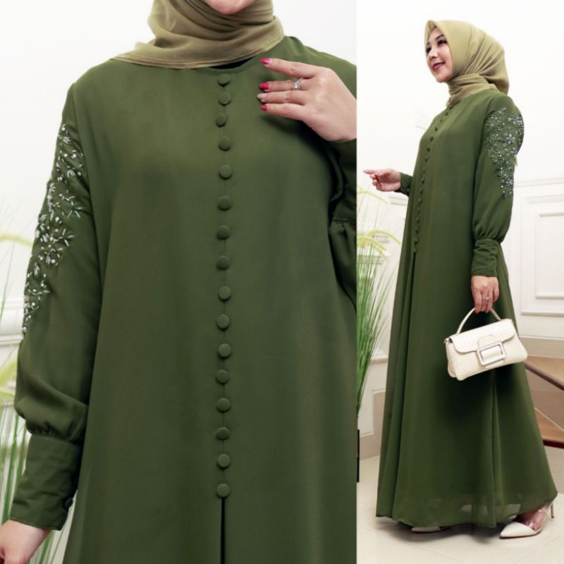 FASHION MUSLIM // ADIBA DRESS // BAHAN CERUTY BABYDOLL // KODE AB