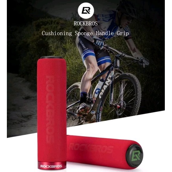 Handgrip Sepeda ROCKBROS Sponge Handlebar BT-1001 Handle Grips Stang Bicycle MTB Folding Aksesoris Bersepeda