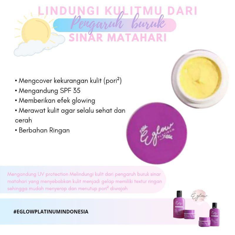 eglow platinum whitening / eglow platinum acne / ecer eglow platinum / cream eglow platinum