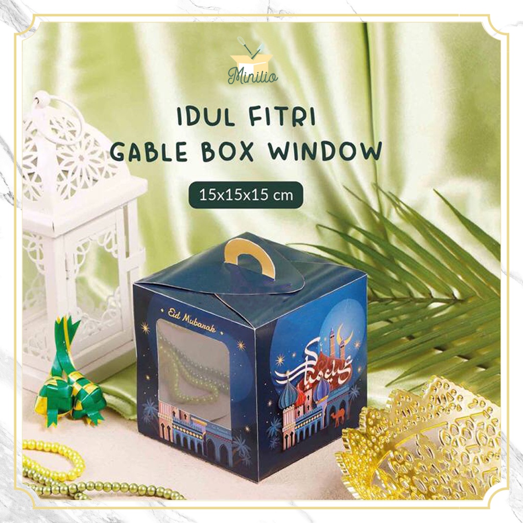 

GABLE BOX WINDOW ISI 5 pc - Kotak Dus Gift Box untuk Souvenir Packaging Bingkisan Hampers isi Kue Cake Lebaran Idul Fitri EID MUBARAK