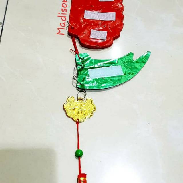 Lampion Lipat Nanas Merah Jumbo Tenlung Plastik Nanas Murah Dekorasi