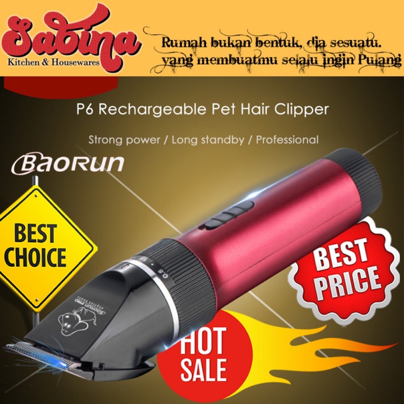 Alat Cukur Elektrik Bulu Anjing Kucing Pet Dog Clipper Rechargeable P6