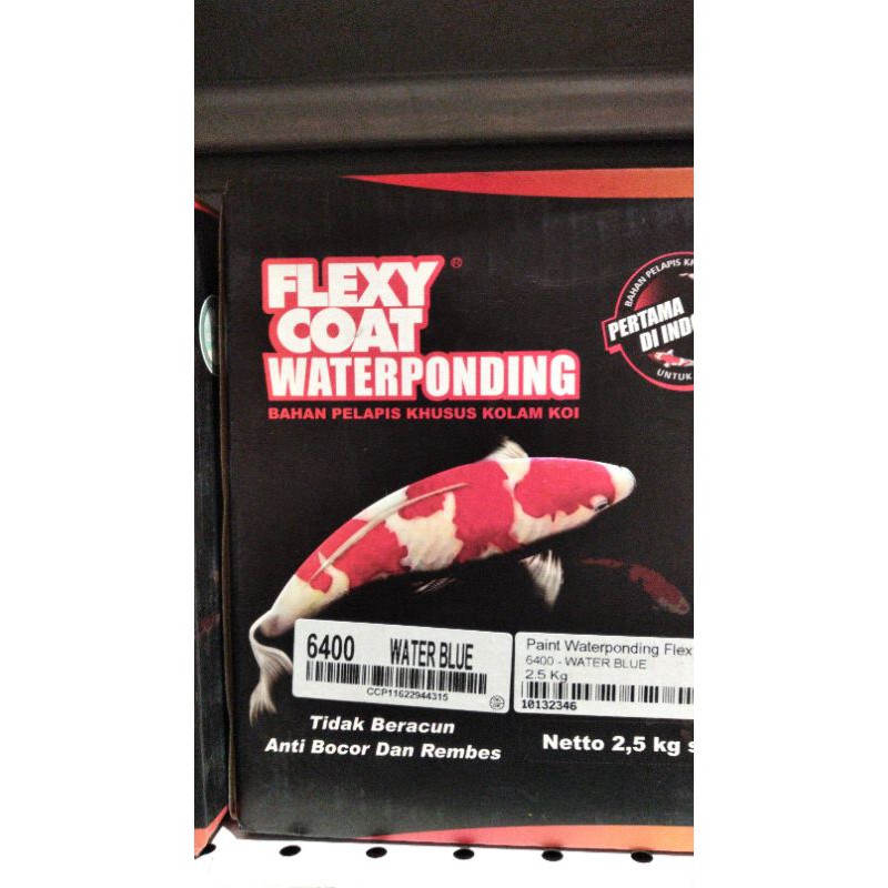 FLEXICOAT WATERPONDING CAT PELAPIS KOLAM IKAN KOI 2,5 KG (Biru/Hitam)