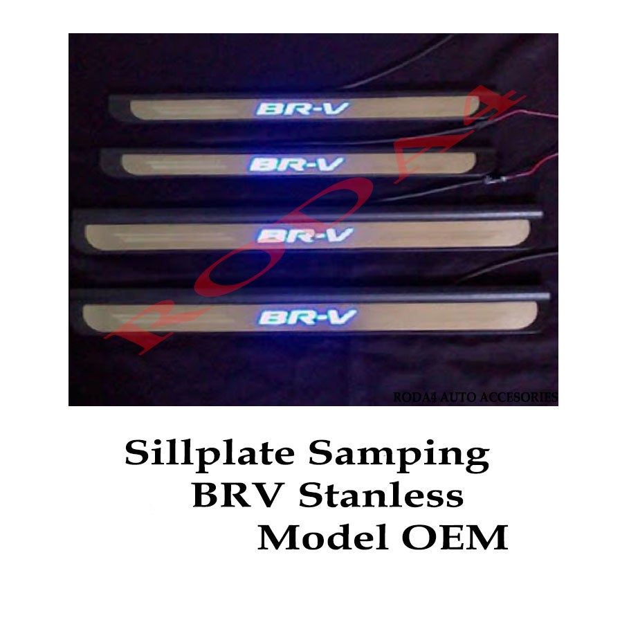 Sillplate Sill Plate Samping BRV Stanless LED Model OEM