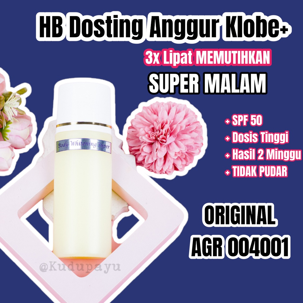 HB Dosting Original 004001 Hb Whitening Super Dosting hb dosting anggur original Hb Anggur Klobe Kod