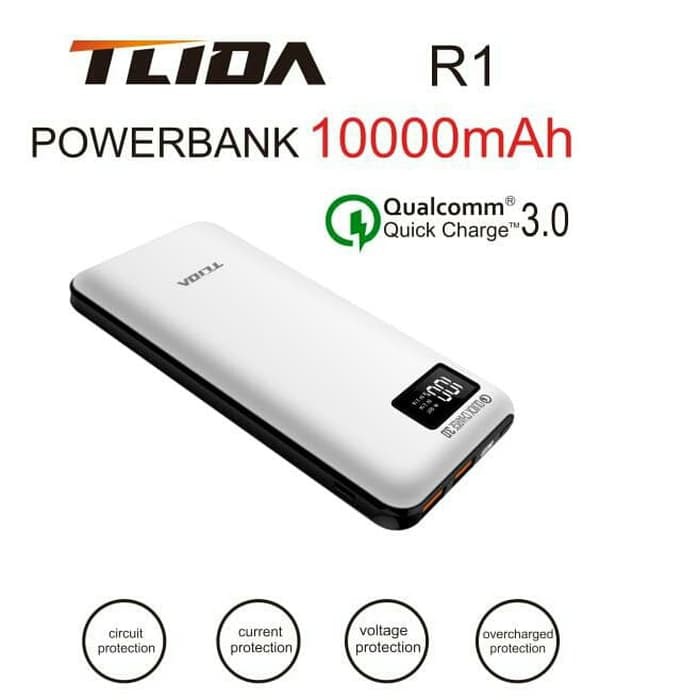 PowerBank Power Delivery TLIDA 10000 mAh PowerCore 2 USB Support Fast Charging Quick Charge 3.0 R1