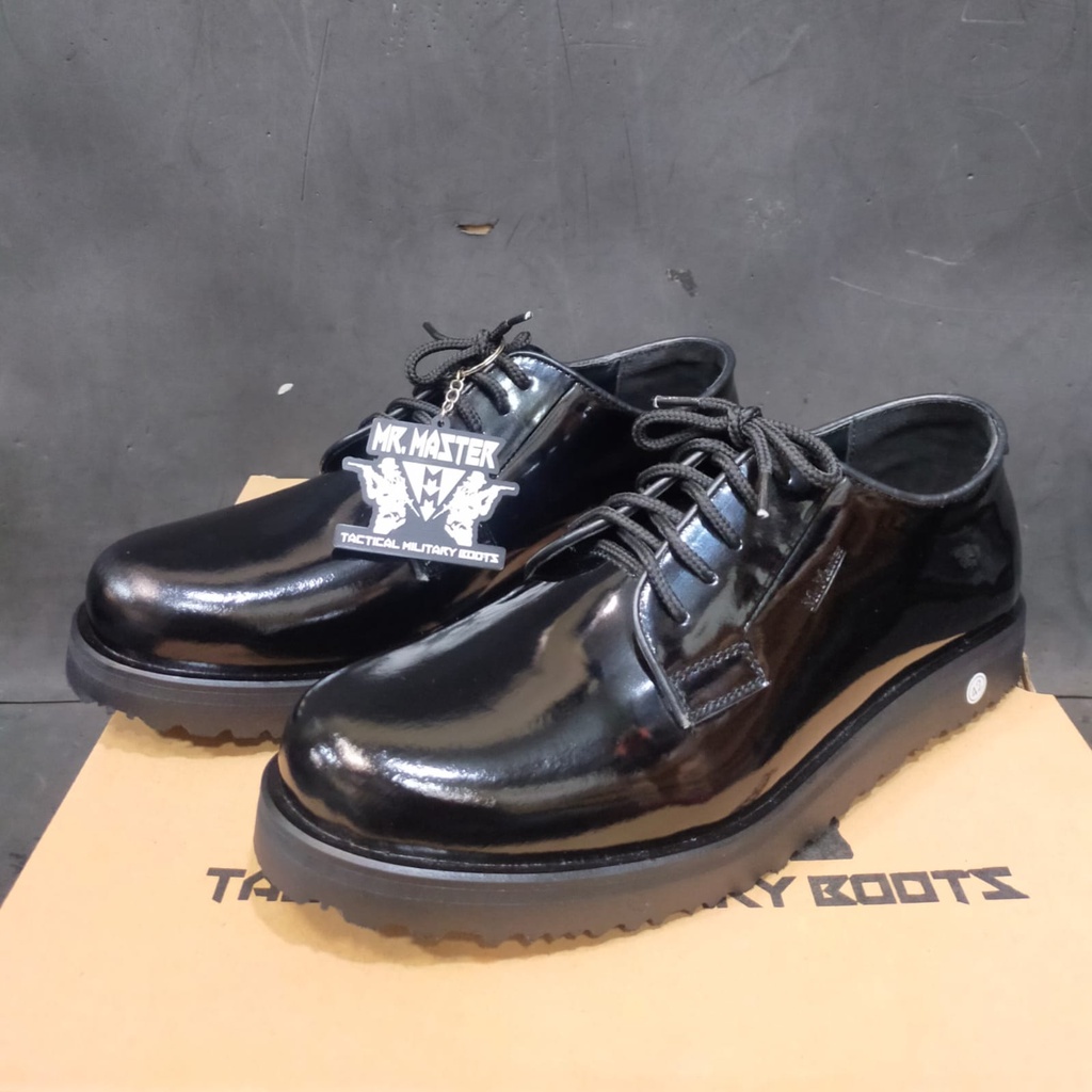 SEPATU PDH MR MASTER KULIT SAPI ASLI MODEL GIBSON SEPATU PDH DINAS KANTOR TNI POLRI SECURITY SATPAM