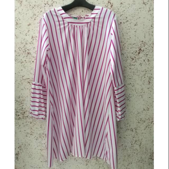 Tunik motif garis jumbo