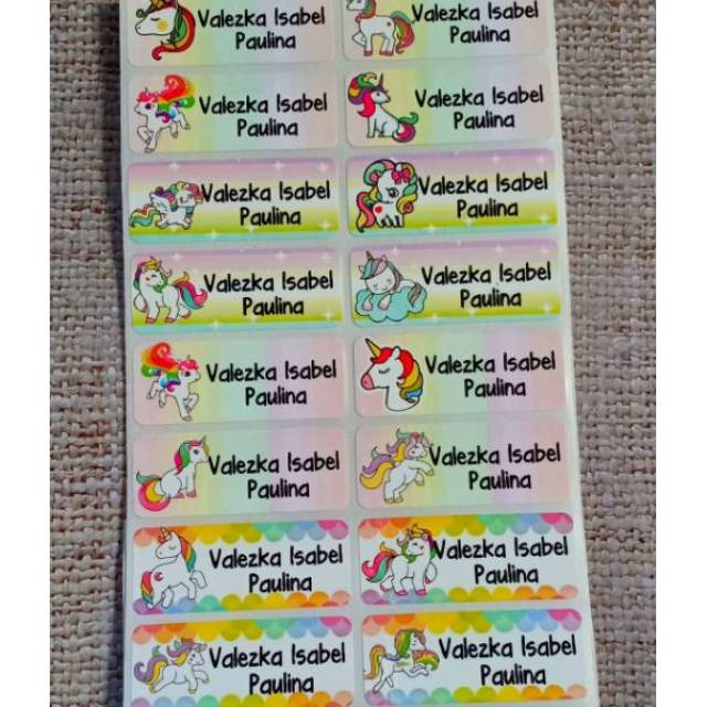 

Unicorn Label nama sticker label name waterproof
