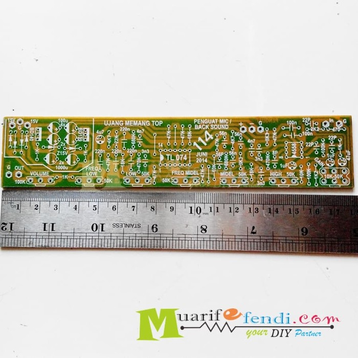 TERBARU PCB MIXER TONE CONTROL BACKSOUND 084 4558 GAIN HIGH MIDDLE FREQ MIDDLE TERLARIS