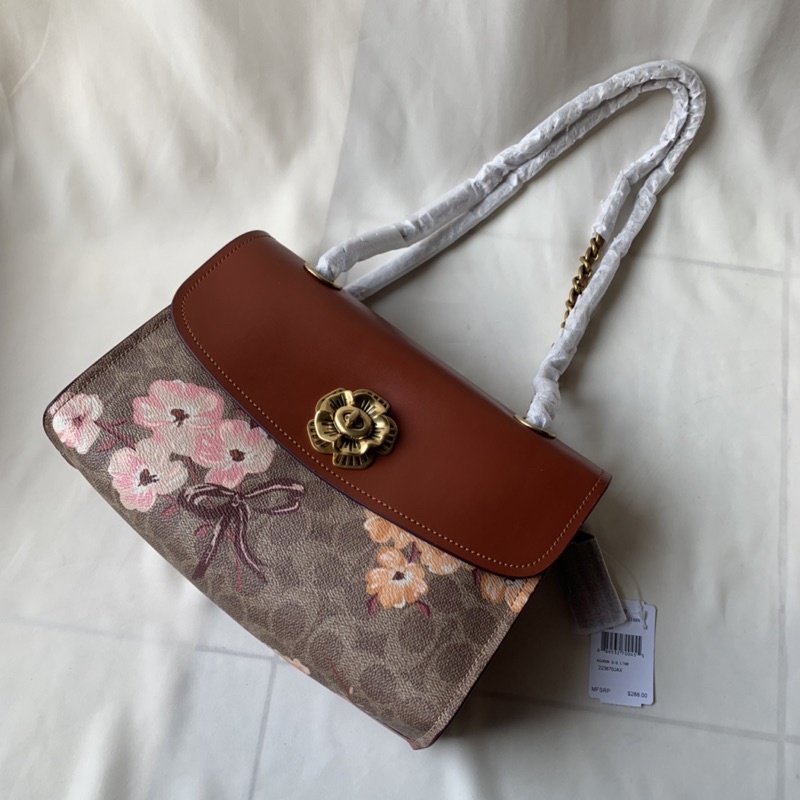 Coach Parker In Signature Canvas With Praire Floral Print(Coach 1680)