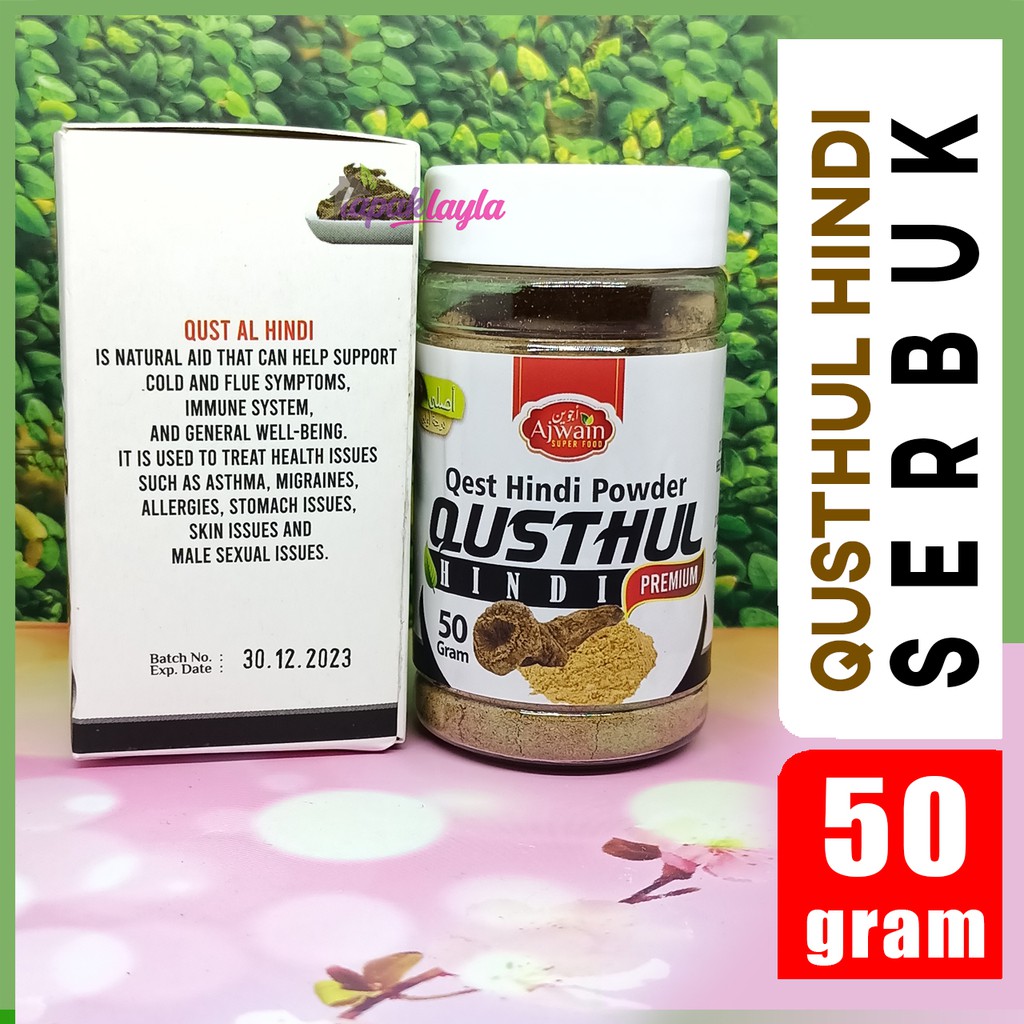 QUSTHUL HINDI SERBUK COSTUS INDIAN POWDER PREMIUM 50 GRAM