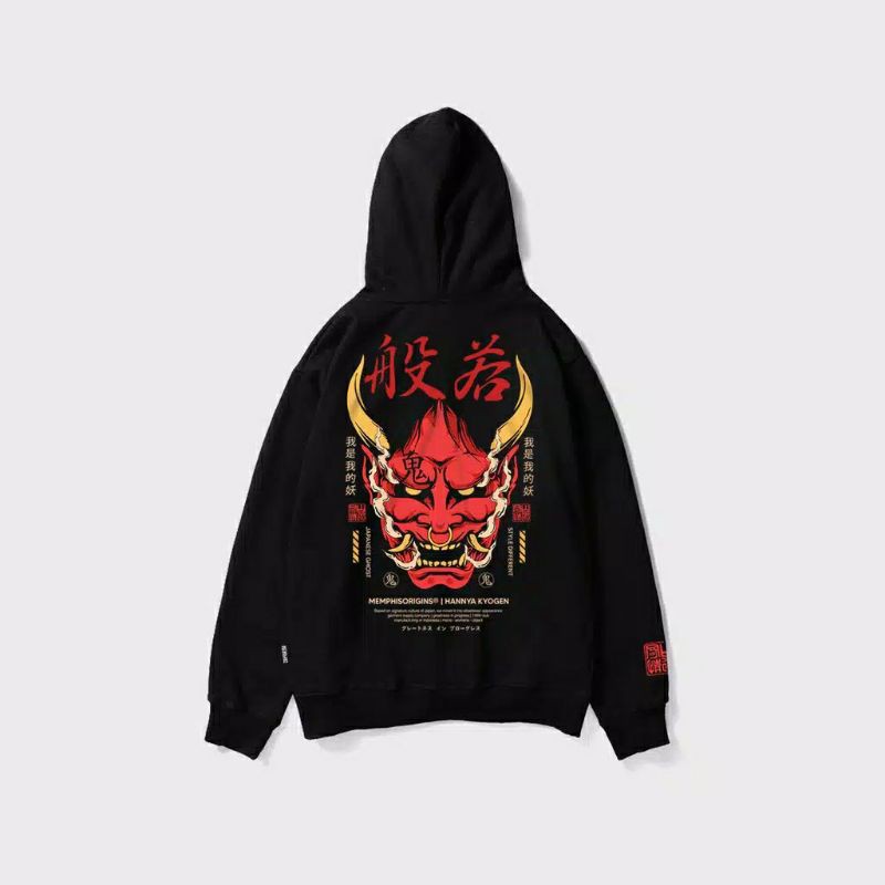 Pullover Hoodie - Hannya Kyogen/Hoodie Memphisorigins Terbaru/Sweater Sunmori/Biker/Riding/Sukajan
