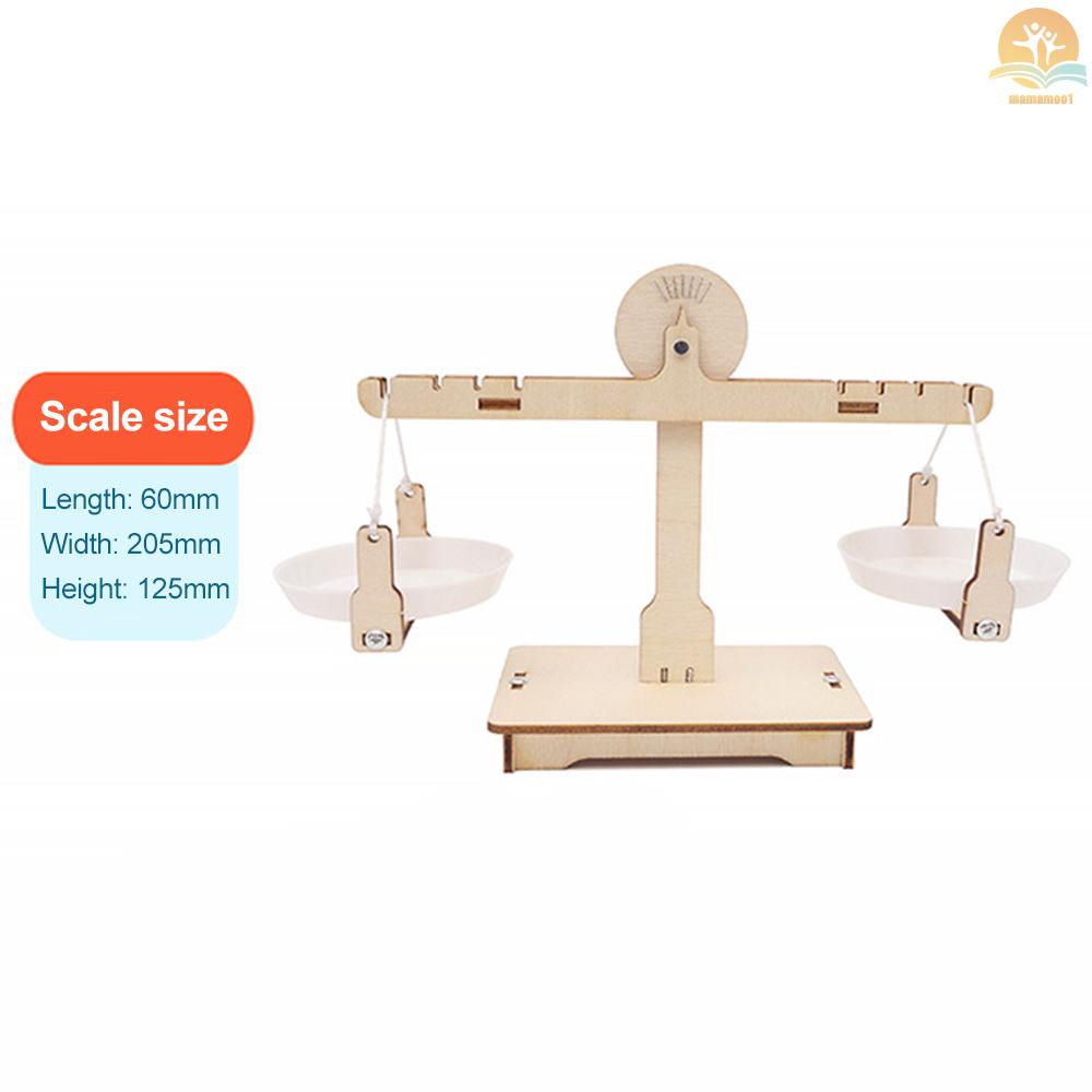 DIY Balance Scale Lever Wooden Weighing Scale Science Math Teaching Scale Early Educational Balancing Toy for Students Kids