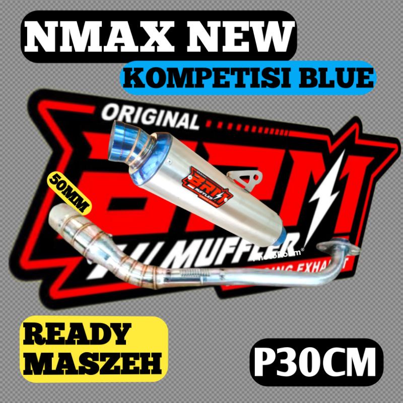 Knalpot NMAX NEW BRM KOMPETISI BLUE ORIGINAL PRODUK BRM